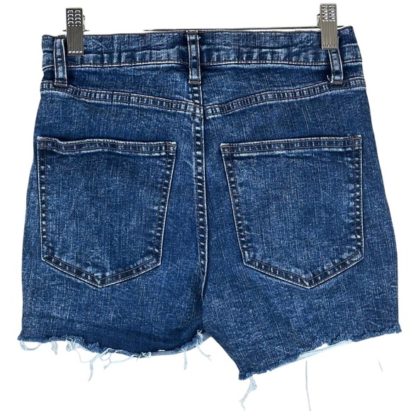 Altar'd State Western Jean Shorts Dark Wash Denim High Rise Cowgirl Rodeo Size 1 - Picture 3 of 5